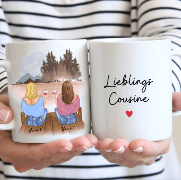 Il miglior cugino con un drink - Tazza Personalizzata (2-4 persone)