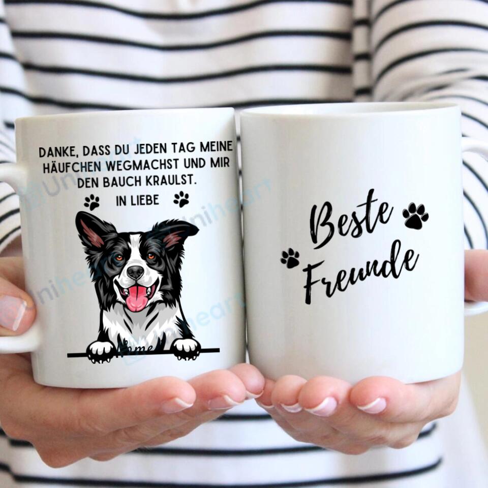 Amanti dei cani con Quote - Tazza Personalizzata (1-3 Hunde)