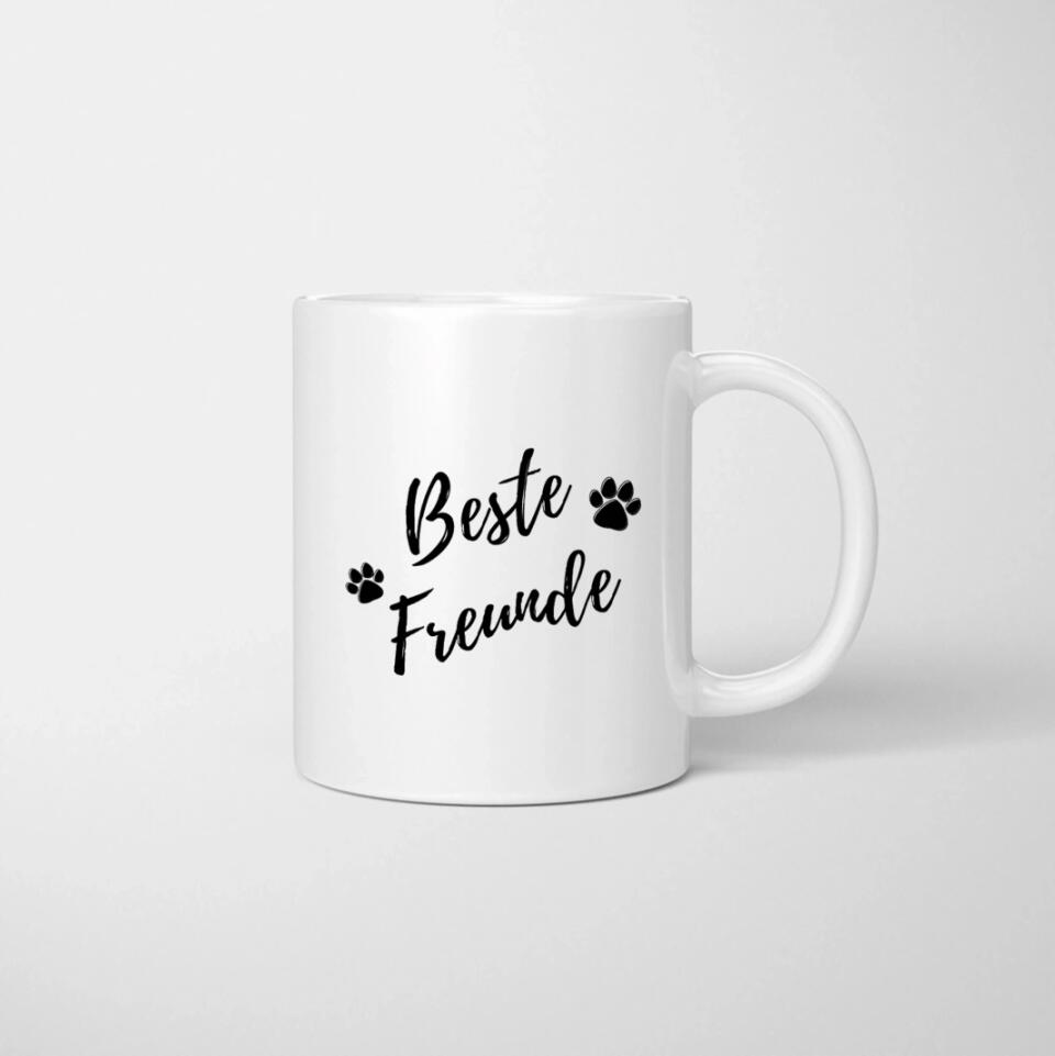Amanti dei cani con Quote - Tazza Personalizzata (1-3 Hunde)
