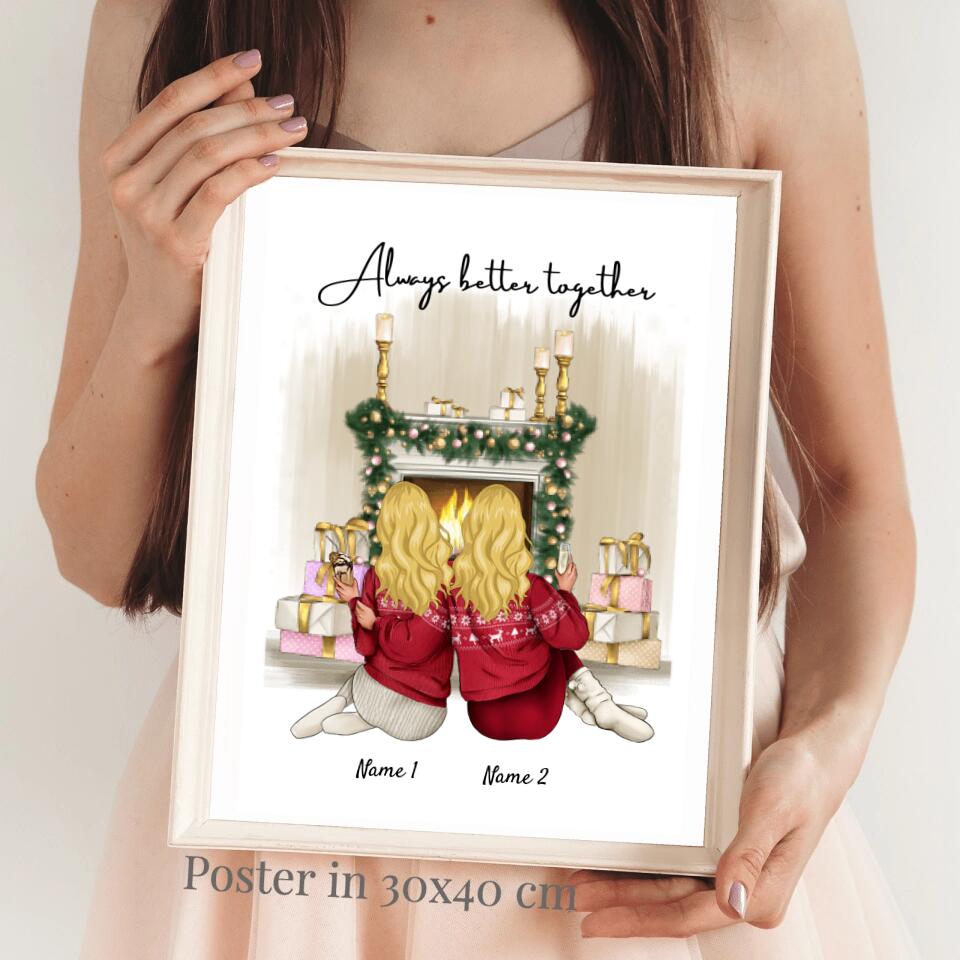 Fidanzate a Natale - Poster Personalizzato (2-3 persone)