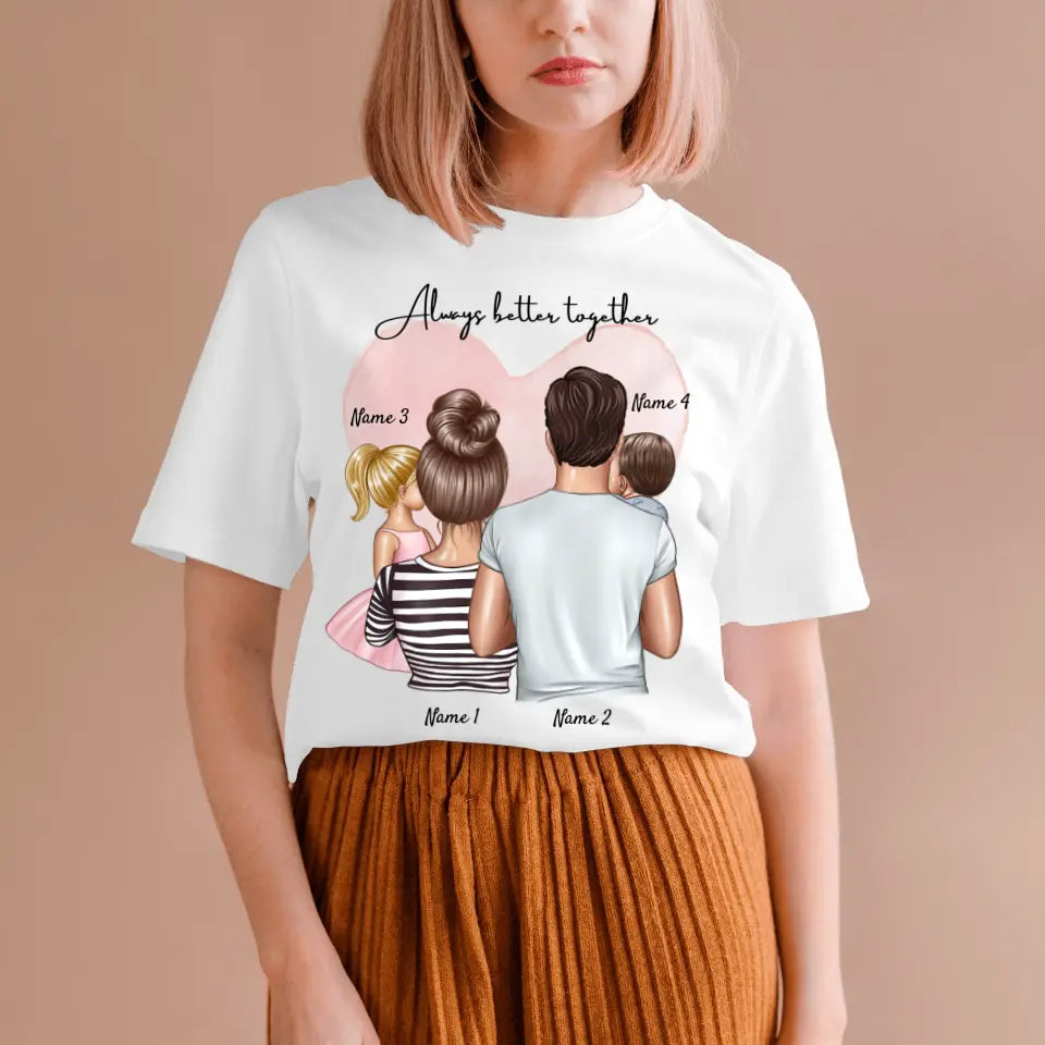 La mia famiglia - Maglietta personalizzata (100% cotone, unisex)
