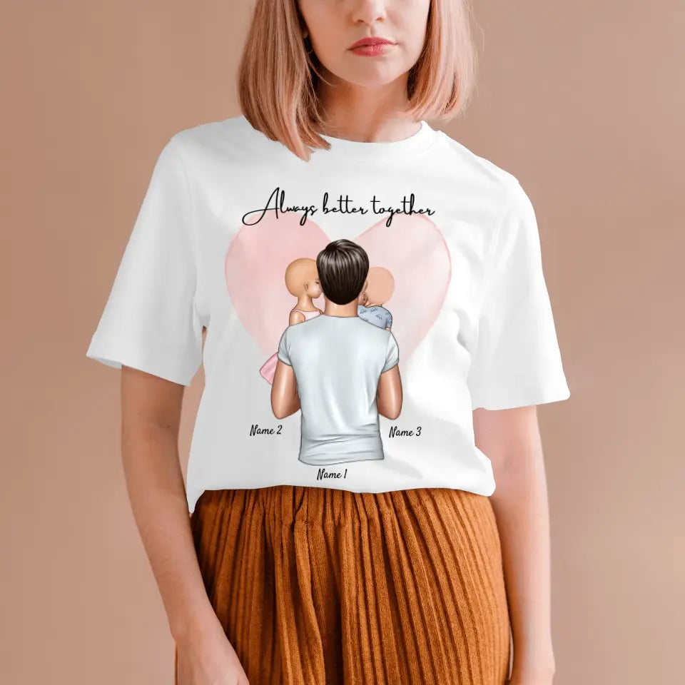 Il miglior papà - Maglietta personalizzata (100% cotone, unisex)