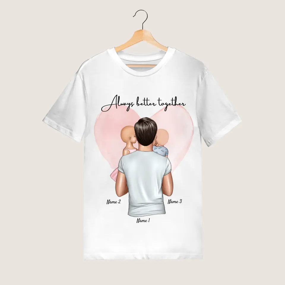 Il miglior papà - Maglietta personalizzata (100% cotone, unisex)