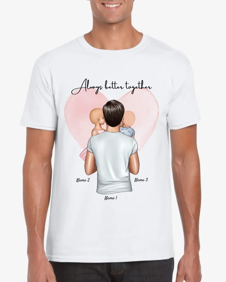 Il miglior papà - Maglietta personalizzata (100% cotone, unisex)