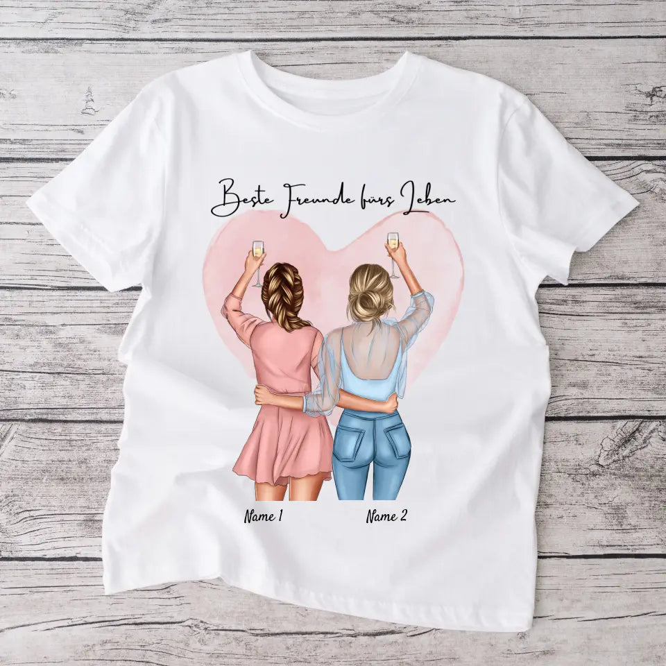 I migliori amici Salute - Maglietta personalizzata (100% cotone, unisex)