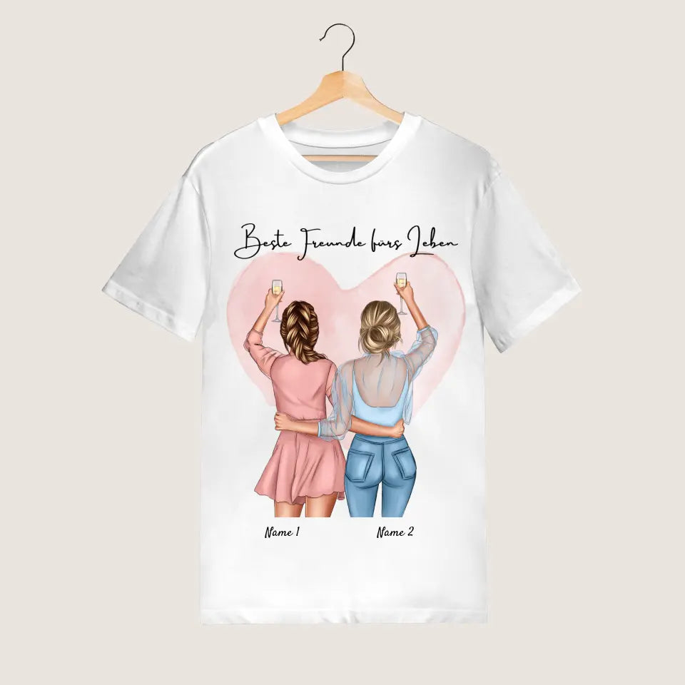 I migliori amici Salute - Maglietta personalizzata (100% cotone, unisex)