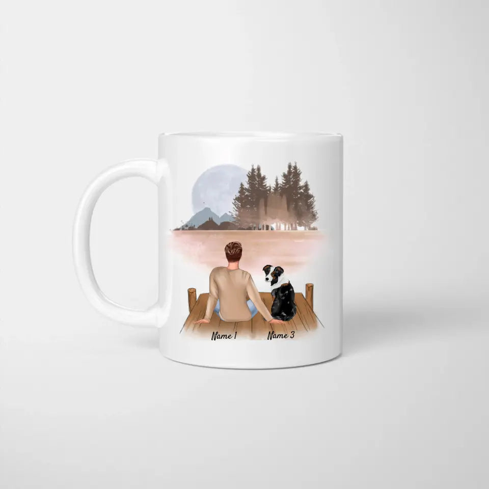 Maestro con animale domestico - Tazza Personalizzata (Uomo con cane o gatto)