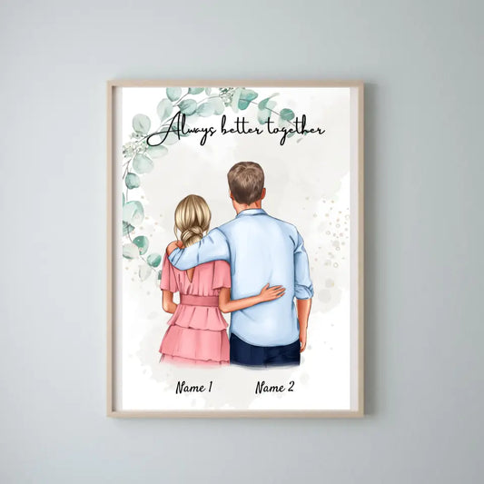 Coppia abbraccio - Poster Personalizzato (San Valentino)