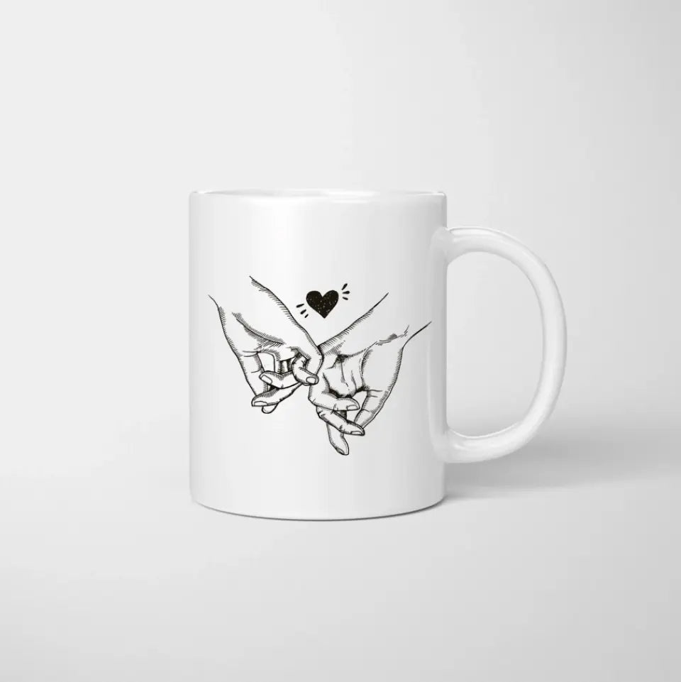 Migliori amici con borsetta - Tazza Personalizzata (2-3 persone)