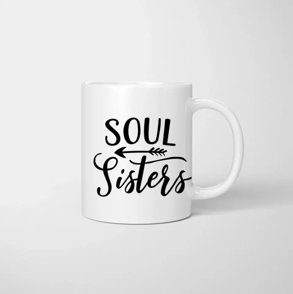 Meilleures collègues avec boisson - Mug personnalisé (2-4 personnes)
