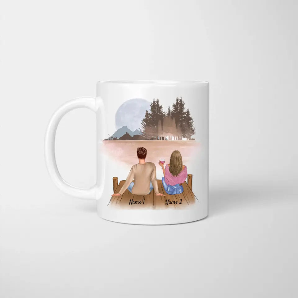 Migliori amici Tazza (Uomo & Donna) - Tazza Personalizzata (2-3 persone)