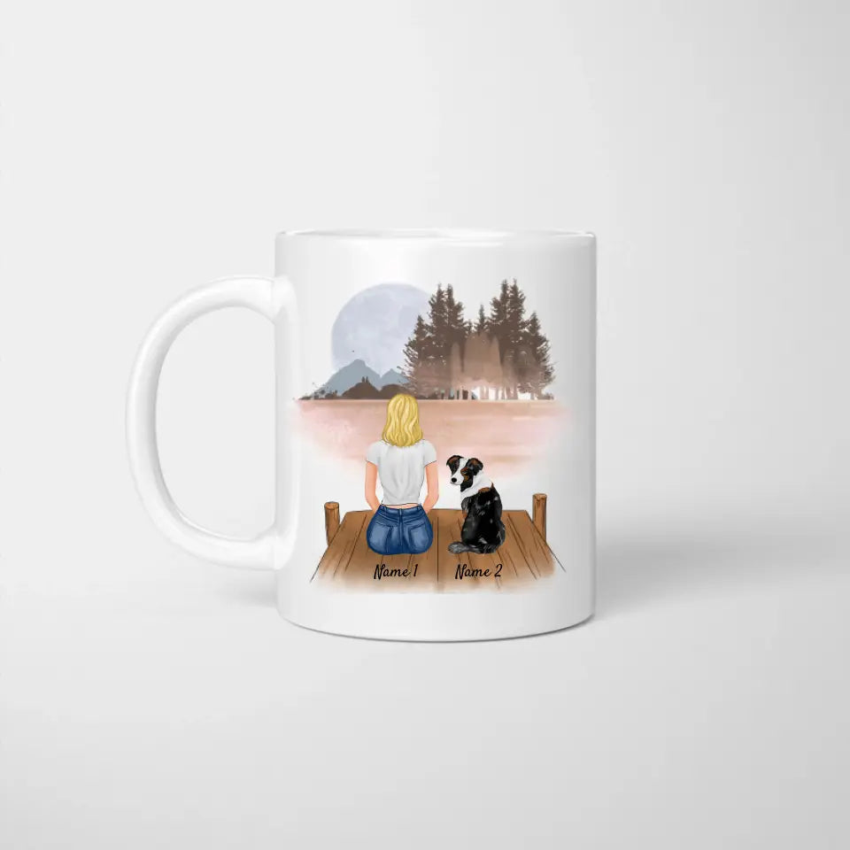 Mistress with Pet - Tazza personalizzata (cane, gatto)
