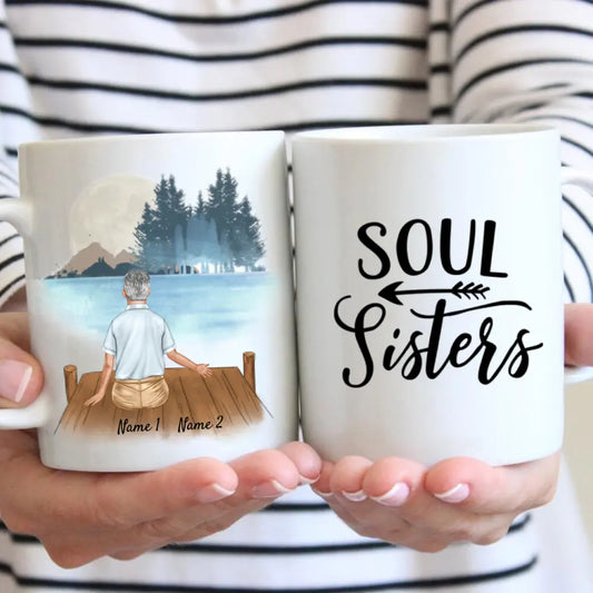 Nonno con nipote/nipote - Tazza Personalizzata Nonni (2-3 persone)