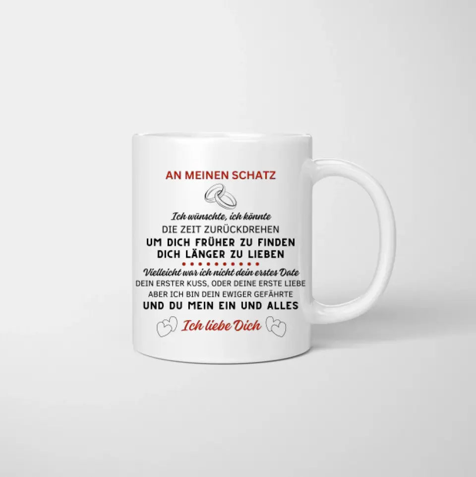 An meinen Schatz - Personalisierte Valentinstags-Tasse
