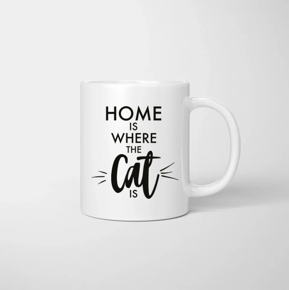 Donna con cane, gatto & bevande - Tazza Personalizzata