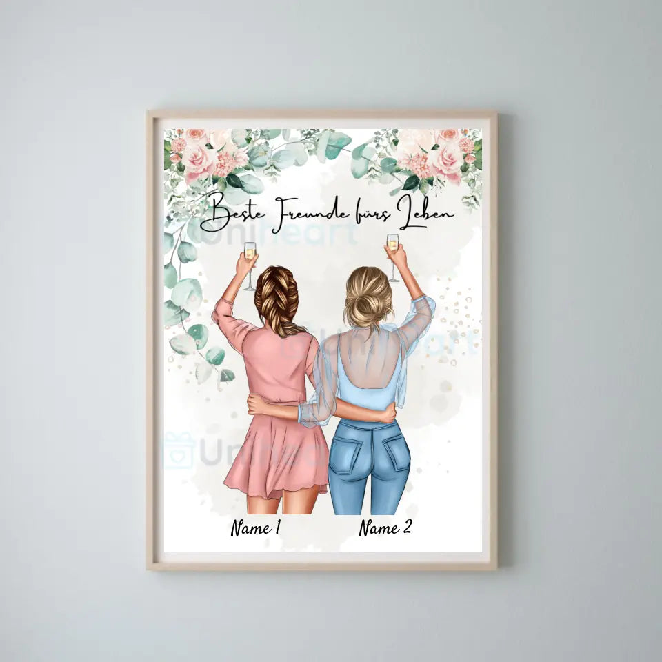 Migliori amiche/sorelle - Immagine digitale personalizzata