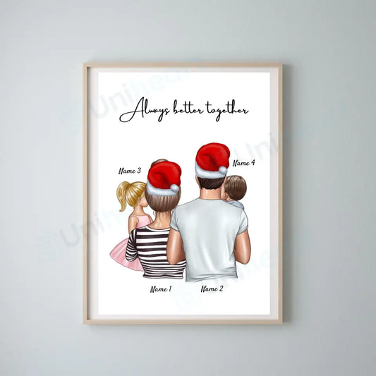 Famiglia a Natale - Poster Personalizzato