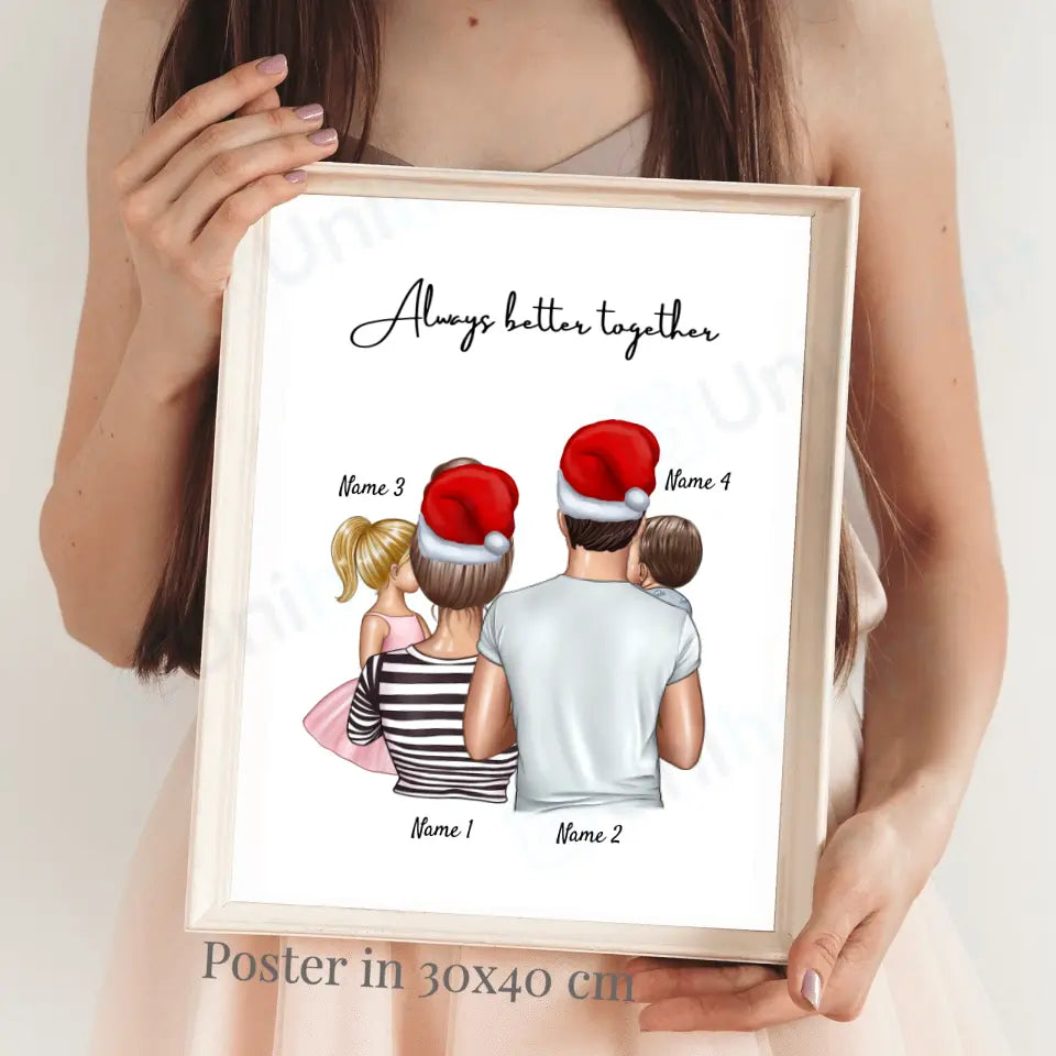 Famiglia a Natale - Poster Personalizzato