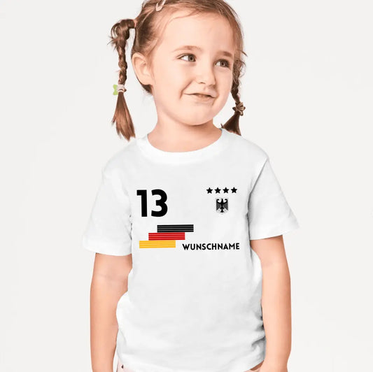 Fußball Trikot Kinder individuell - Personalisiertes T-Shirt für Kinder (100% Baumwolle)