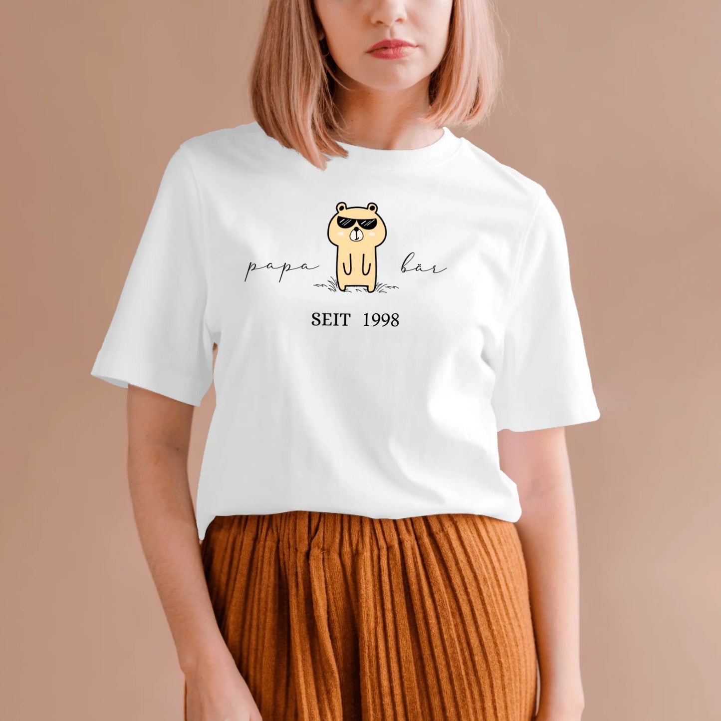 Papabär seit, Opabär seit - Personalisiertes T-Shirt für Vater/ Großvater