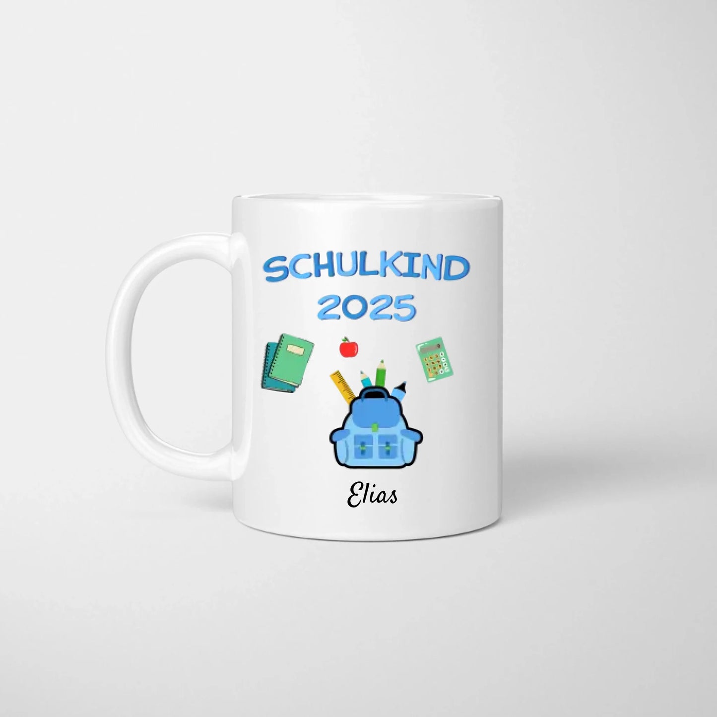 Schulkind 2025 - Personalisierte Tasse zur Einschulung, Schüler, 1.-5. Klasse