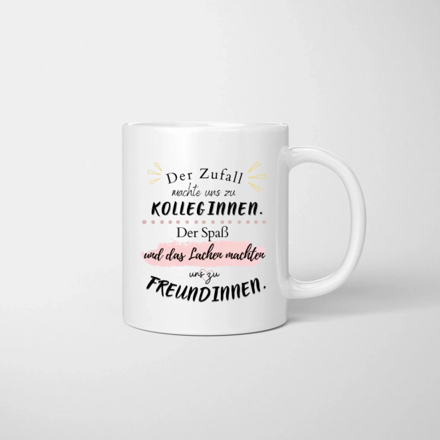 Von Kollegin zur Freundin - Personalisierte Tasse (2-3 Personen) für Kolleginnen, Freundinnen, Arbeitskollegen