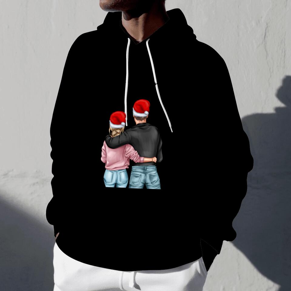 Bestes Pärchen Weihnachten - Personalisierter Kapuzen-Pullover Unisex