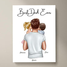 Carica l&#39;immagine nel visualizzatore di Gallery, Miglior papà - Poster Personalizzato (Padre con bambini)
