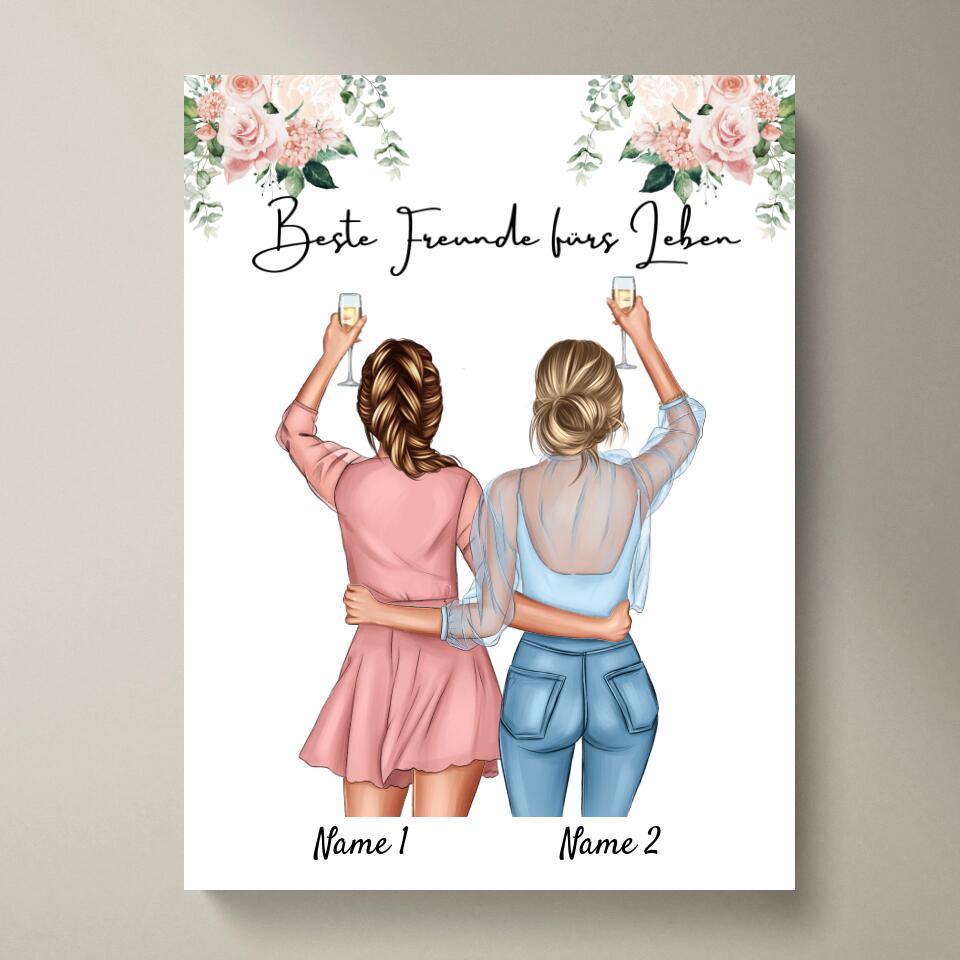Migliore coppia donne - Poster Personalizzato (2 donne)