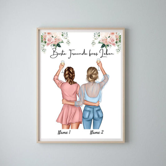 Migliore coppia donne - Poster Personalizzato (2 donne)