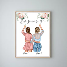 Carica l&#39;immagine nel visualizzatore di Gallery, Migliore coppia donne - Poster Personalizzato (2 donne)
