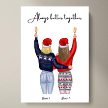 Carica l&#39;immagine nel visualizzatore di Gallery, Migliori fidanzate di Natale - Poster Personalizzato (2-4 fidanzate)
