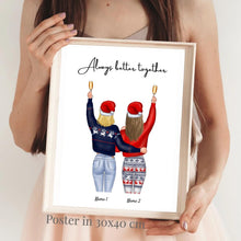 Carica l&#39;immagine nel visualizzatore di Gallery, Migliori fidanzate di Natale - Poster Personalizzato (2-4 fidanzate)

