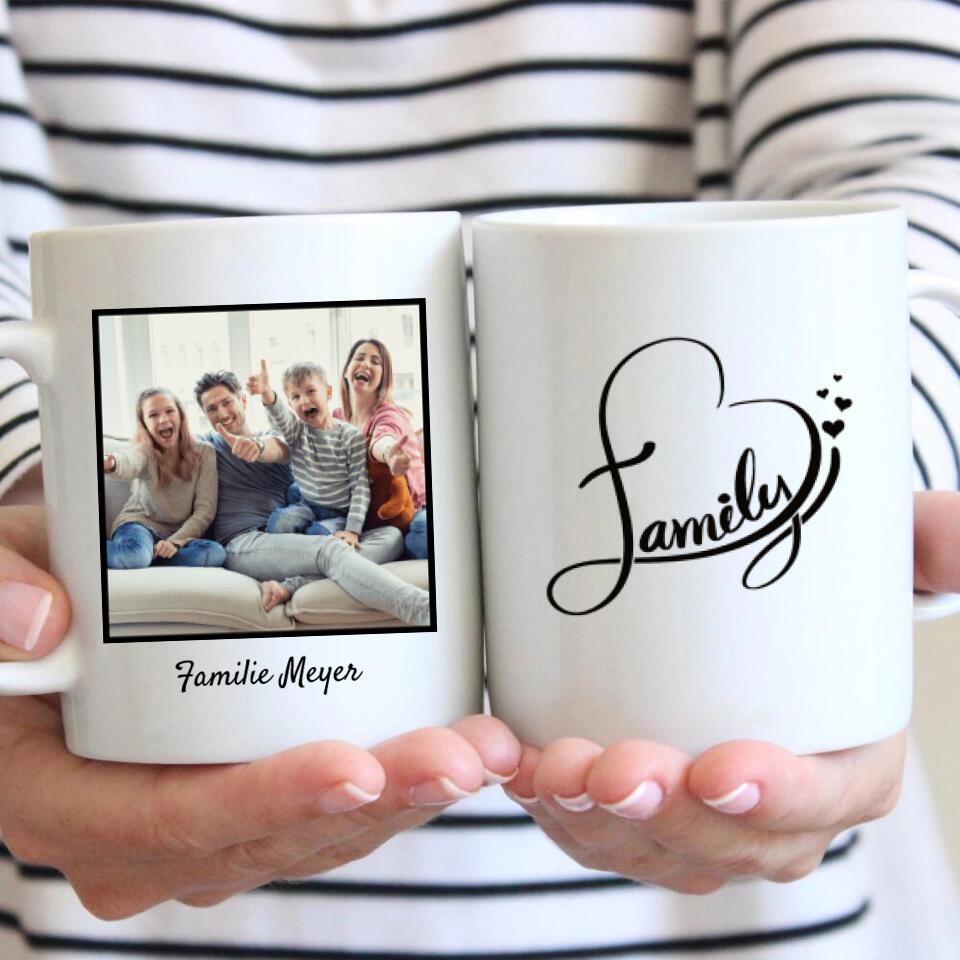 Famiglia felice - Tazza con foto Personalizzata