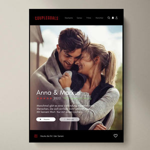 Couplegoals Serien-Cover Poster - Personalisiertes Netflix Filmposter (Foto-Poster)