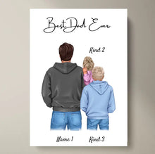 Carica l&#39;immagine nel visualizzatore di Gallery, Bester Papa Poster - Personalisiertes Poster (1-4 Kinder, Teenager)
