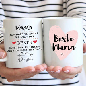 Bestes Geschenk für Papa - Personalisierte Tasse (Für Mama, Papa, Oma oder Opa)