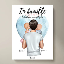 Carica l&#39;immagine nel visualizzatore di Gallery, Best Dad, Meilleur papa avec des enfants - Poster Personnalisé (1 ou 4 enfants)
