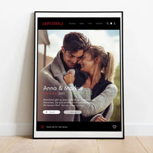 Carica l&#39;immagine nel visualizzatore di Gallery, Couplegoals Serien-Cover Poster - Personalisiertes Netflix Filmposter (Foto-Poster)
