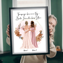 Carica l&#39;immagine nel visualizzatore di Gallery, Trauzeugin für einen Tag - Beste Freundin fürs Leben - Personalisierte Leinwand zur Verlobung/Hochzeit
