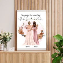 Carica l&#39;immagine nel visualizzatore di Gallery, Trauzeugin für einen Tag - Beste Freundin fürs Leben - Personalisiertes Poster zur Verlobung/Hochzeit
