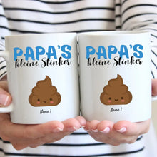 Carica l&#39;immagine nel visualizzatore di Gallery, Papa&#39;s kleine Stinker - Personalisierte Tasse für Papa/Vater mit Kinder
