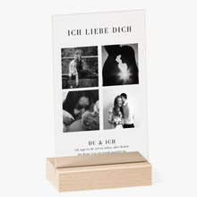 Carica l&#39;immagine nel visualizzatore di Gallery, Personalisiertes Pärchen Acrylglas Cover - Fotocollage &quot;Ich liebe dich&quot;
