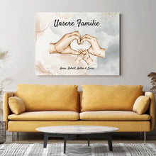 Carica l&#39;immagine nel visualizzatore di Gallery, Personalisierte Leinwand &quot;Unsere Familie&quot;
