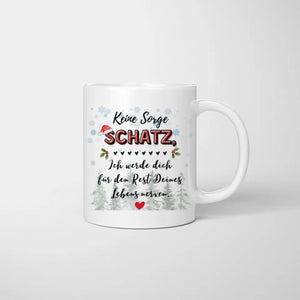 Personalisierte Pärchen-Weihnachtstasse