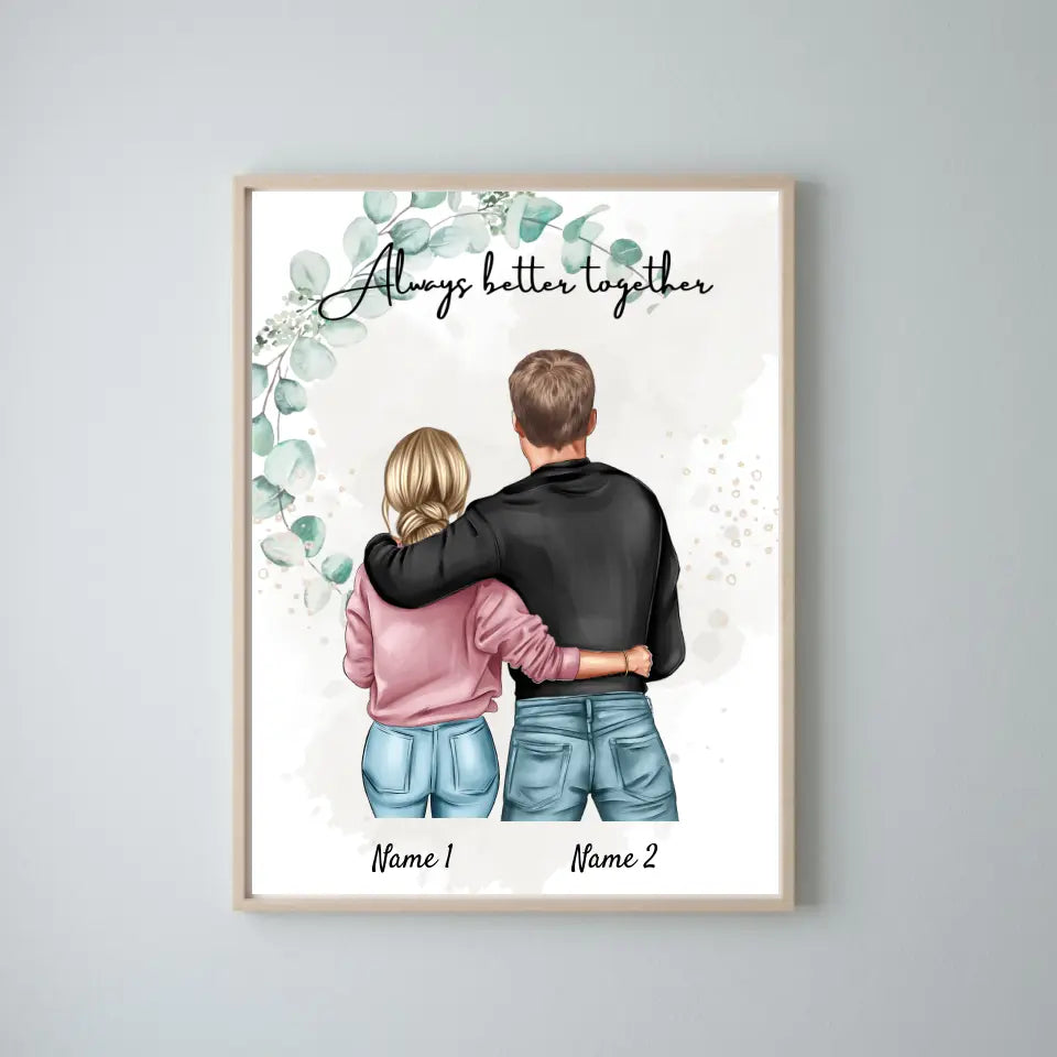 Migliore coppia - Poster Personalizzato (donna con uomo)