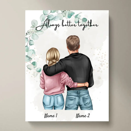 Migliore coppia - Poster Personalizzato (donna con uomo)