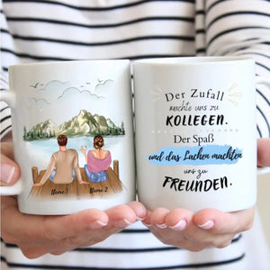 Meilleurs collègues, homme & femme - Mug personnalisé (2-3 personnes)