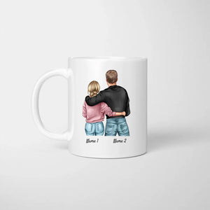 Deine Fürze stinken, ich liebe dich - Personalisierte Pärchen-Tasse (Mann & Frau), Geschenk Partner