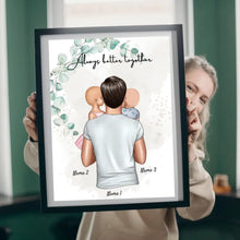 Carica l&#39;immagine nel visualizzatore di Gallery, Miglior papà - Poster Personalizzato (Padre con bambini)
